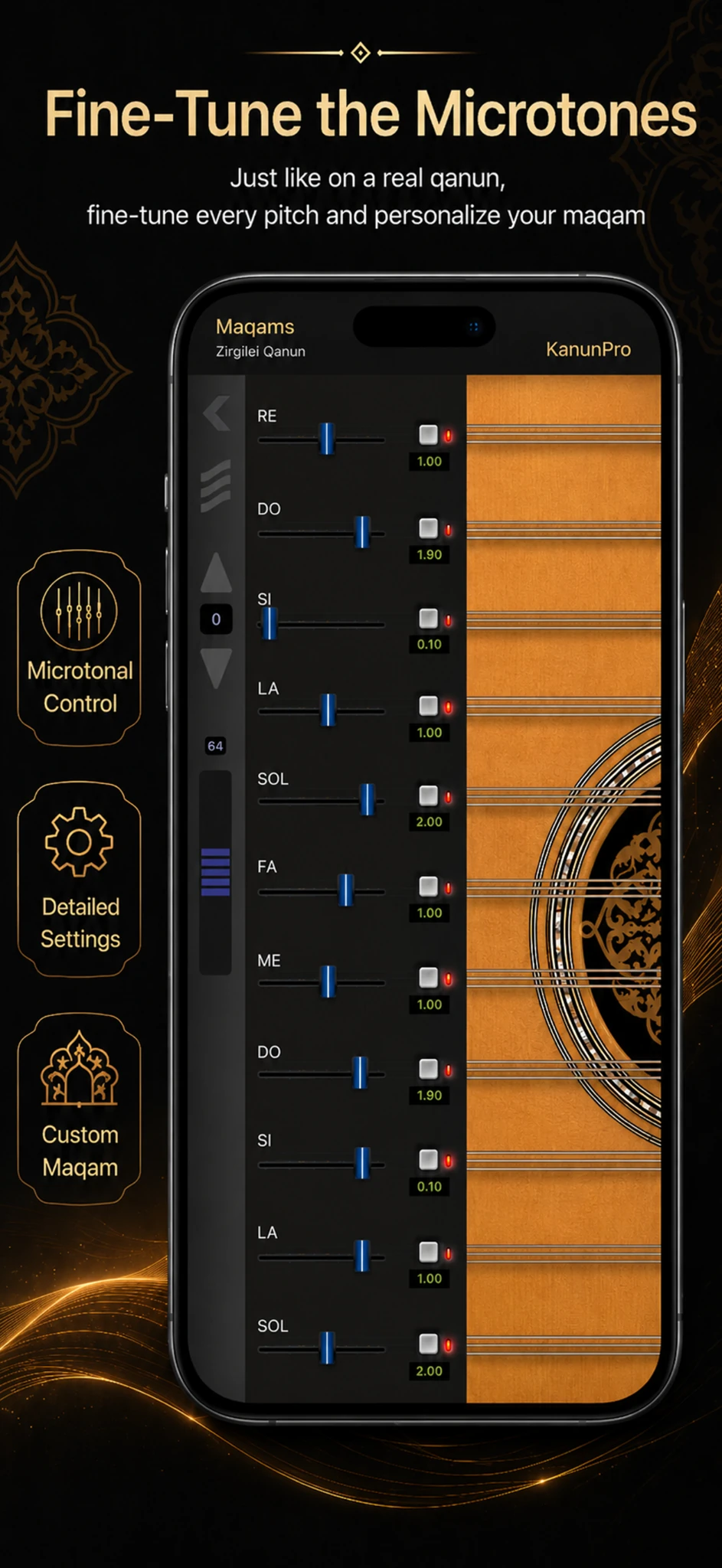 Fine-tune the microtones in KanunPro