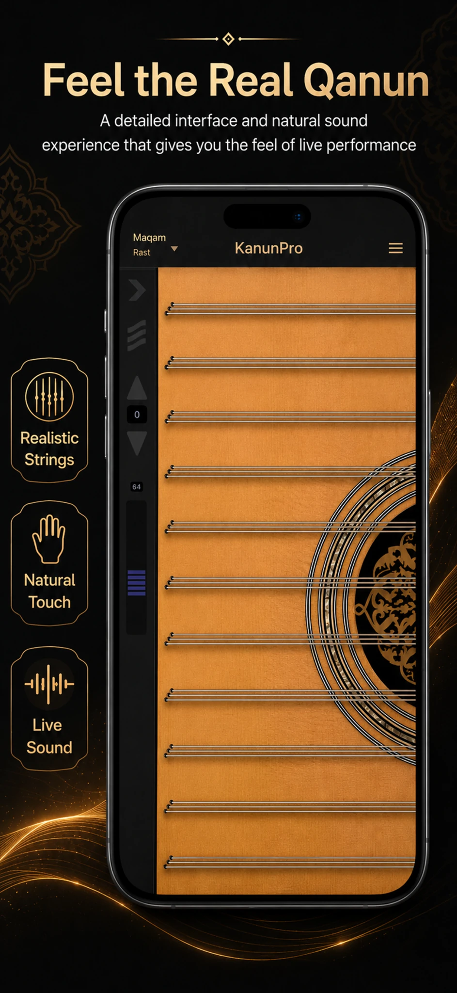KanunPro realistic qanun interface